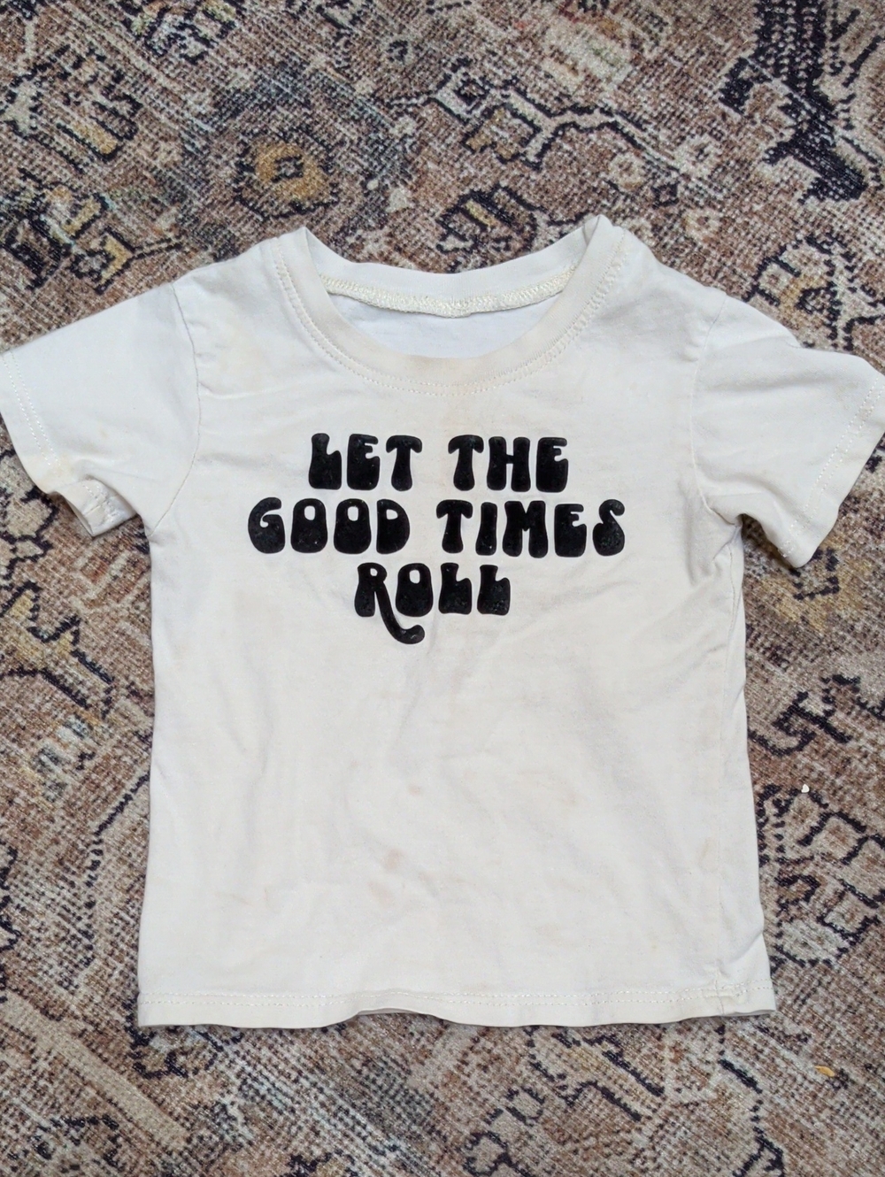 Kids White 'Let The Good Times Roll' Graphic Tee